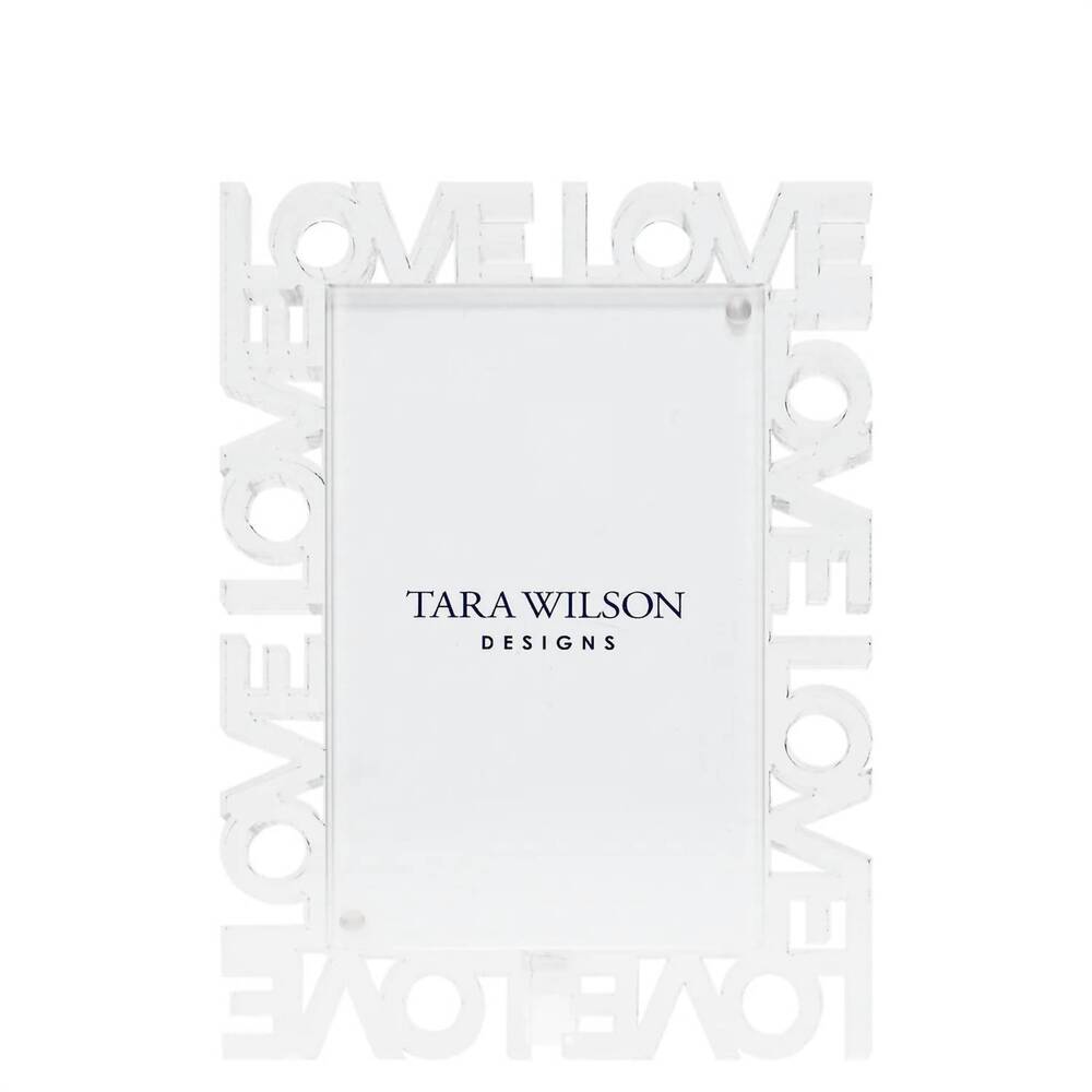 NEW TARA WILSON DESIGNS love word frame in clear